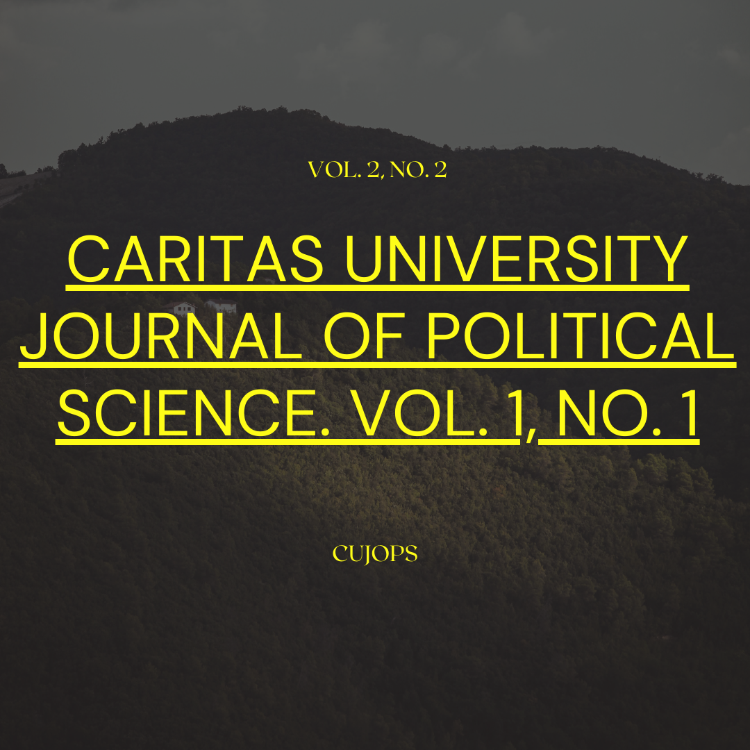 Read more about the article Caritas University Journal of Political Science. Vol. 2, No. 2